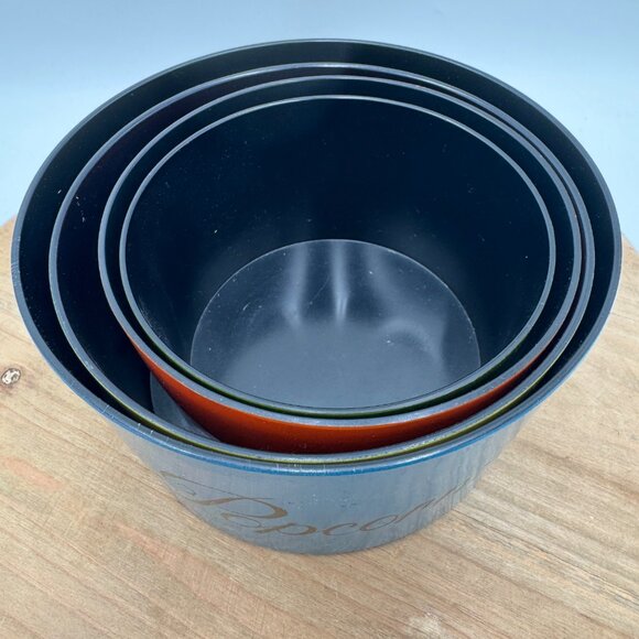 Set of 4 Vintage Nesting Snack Bowl by Nasco popcorn chips pretzels nuts melamin - Picture 2 of 16